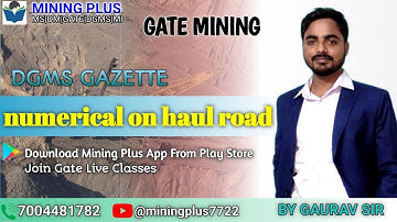 Numerical OC Mining I Join GATE MN 2024 I Live class I Mining Plus I 7004481782