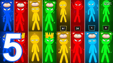 Stickman Party 1 2 3 4 Players MiniGames - Gameplay Part 5 Random Funny MiniGames New Update
