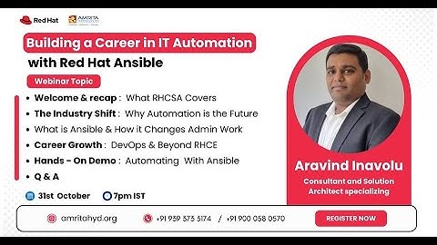 Building a Career in IT Automation with Red Hat Ansible Webinar Topic