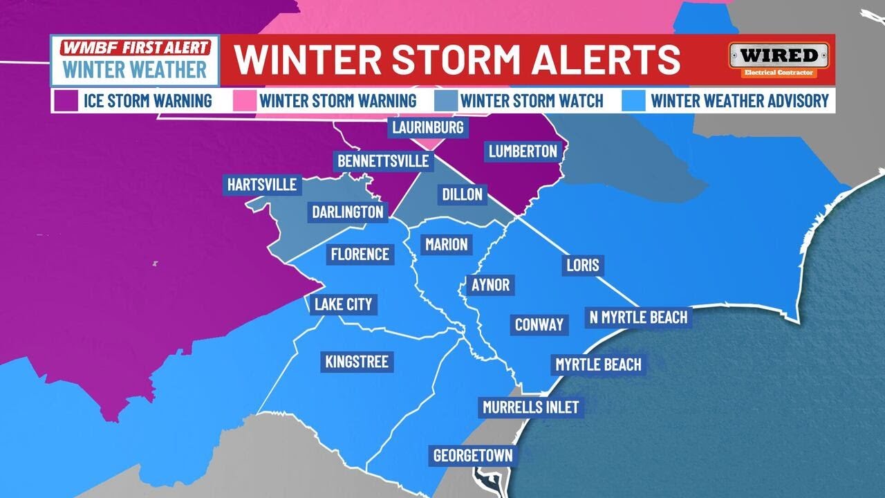 FIRST ALERT WEATHER DAYS: Ice Storm Warning, Winter Weather Advisory ...