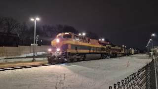 Three Night Trains at Streetsville GO - February 10, 2026