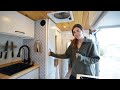 SOLO FEMALES flames 🔥 VAN CONVERSION 🔥 INSANE DIY CAMPERVAN &amp; her van build story 🚐