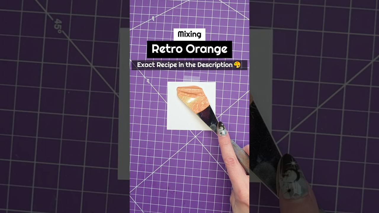 Mixing Retro Orange Paint | ASMR Paint Mixing #colormixing #paintmixing #shorts