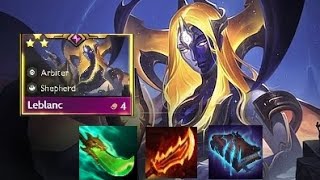 LEBLANC 3 STAR COME BACK TOP 1  ONLY 10 HP #tft3star #tft #leblanc 