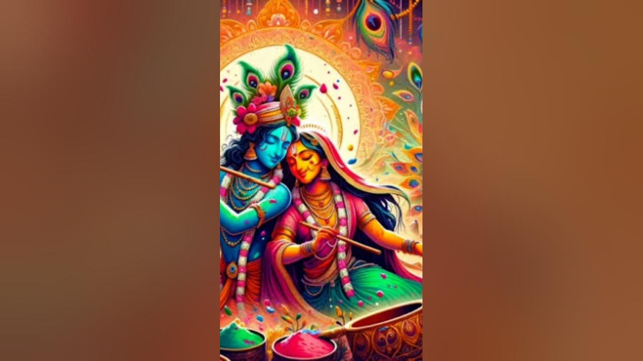 radhe krishna ki holi photo