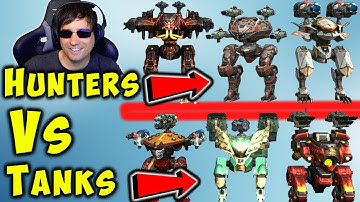 HUNTERS Vs TANKS Hangar Test - War Robots Live Gameplay Mk2 WR