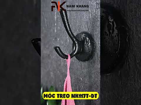 M&oacute;c treo tường dạng tr&ograve;n trơn m&agrave;u đen NK117T-DT