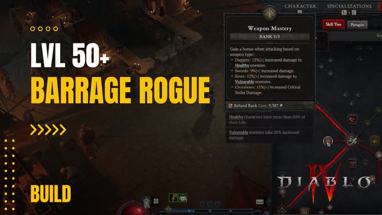 Barrage Rogue Build (lvl 50+) - Diablo 4 (Torment) - YouTube