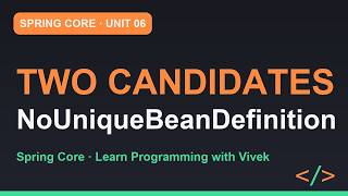 Information Spring Framework Core: Ambiguity: @Primary, @Qualifier and Bean Collections | Unit 06 News