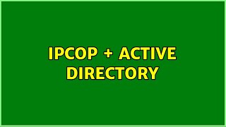 ipcop + active directory