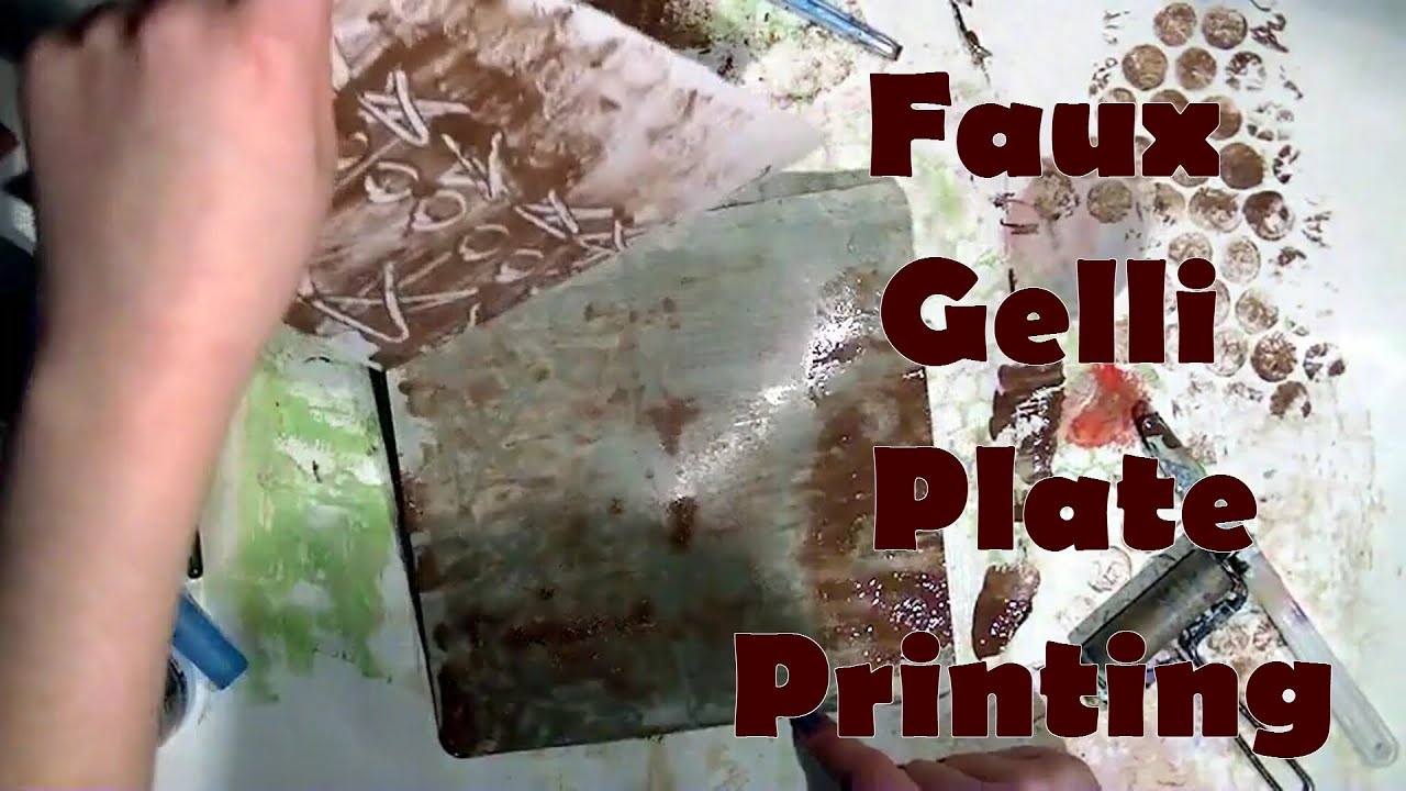 Faux Gel Printing with a Craft Mat YouTube