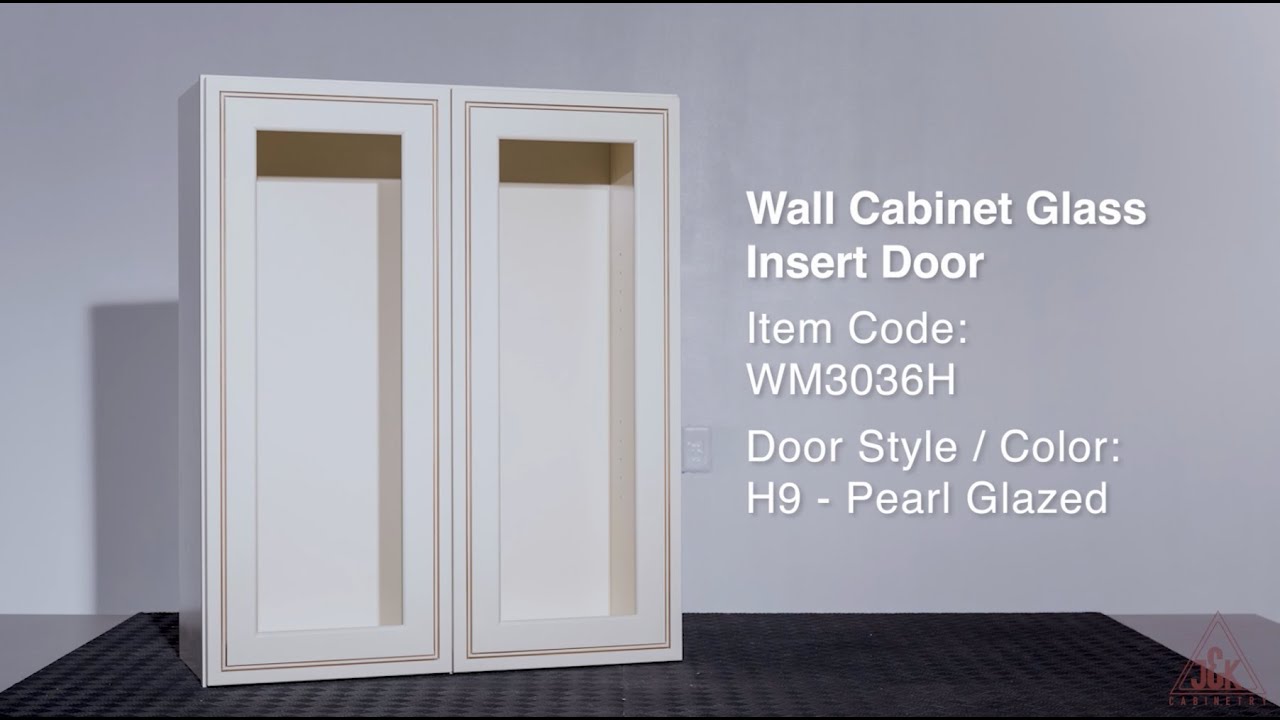 J&K Cabinetry _ Wall Cabinet Glass Insert Door _ WM3036H