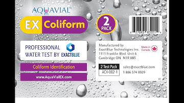 How-To: AquaVial EX - E coli and Coliform detection for professional use,