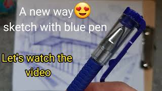 Sketch with blue pen...amazing🤩 by Architectural sketches 209 views 8 months ago 4 minutes, 4 seconds