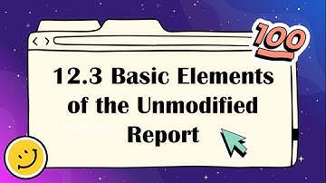 Chapter 12.3- Basic Elements of the Auditor