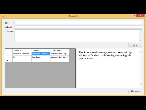 C# Application - How to Send and Receive email in Microsoft Outlook | FoxLearn