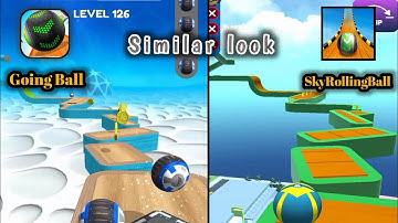 Going Balls vs Sky Rolling Ball - Similar level 126 vs 139 Gameplay (Android, iOS)