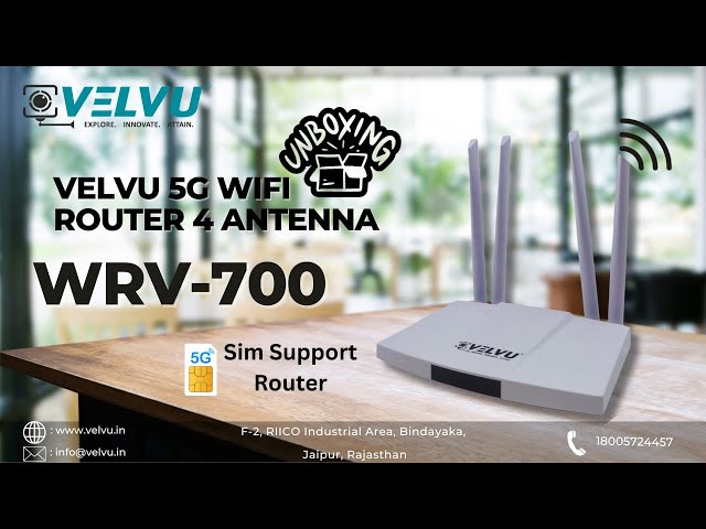 Velvu 5G SIM Supported WiFi Router 4 Antenna WRV-700 Unboxing and Review #velvu #routers #wifi #5g class=