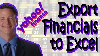 Yahoo Finance | Exporting Financial Statements to Excel