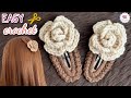 Really EASY Crochet Rose Hair Clips How To Crochet Really EASY Crochet Rose Hair Clips How To Crochet