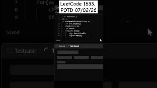 LeetCode 1653. Minimum Deletions to Make String Balanced | POTD 07/02/26 #leetcode #coding #cpp