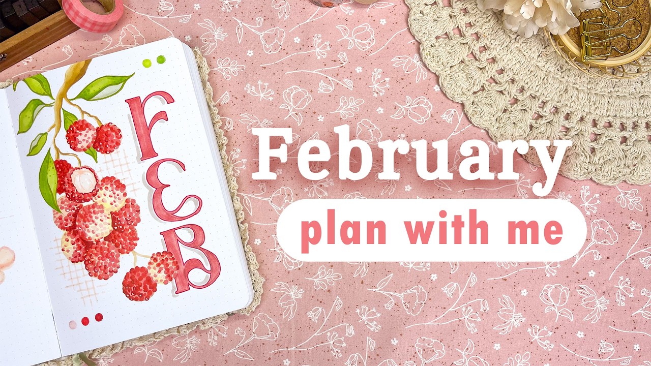 Packing Up My Life... So I Created My February Bujo Setup🍒✨