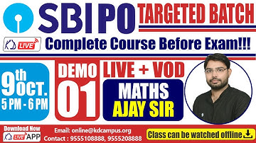 Time and Distance / Maths Special Classes | Demo 01 For BANKING/SBI PO || By Ajay Rana Sir