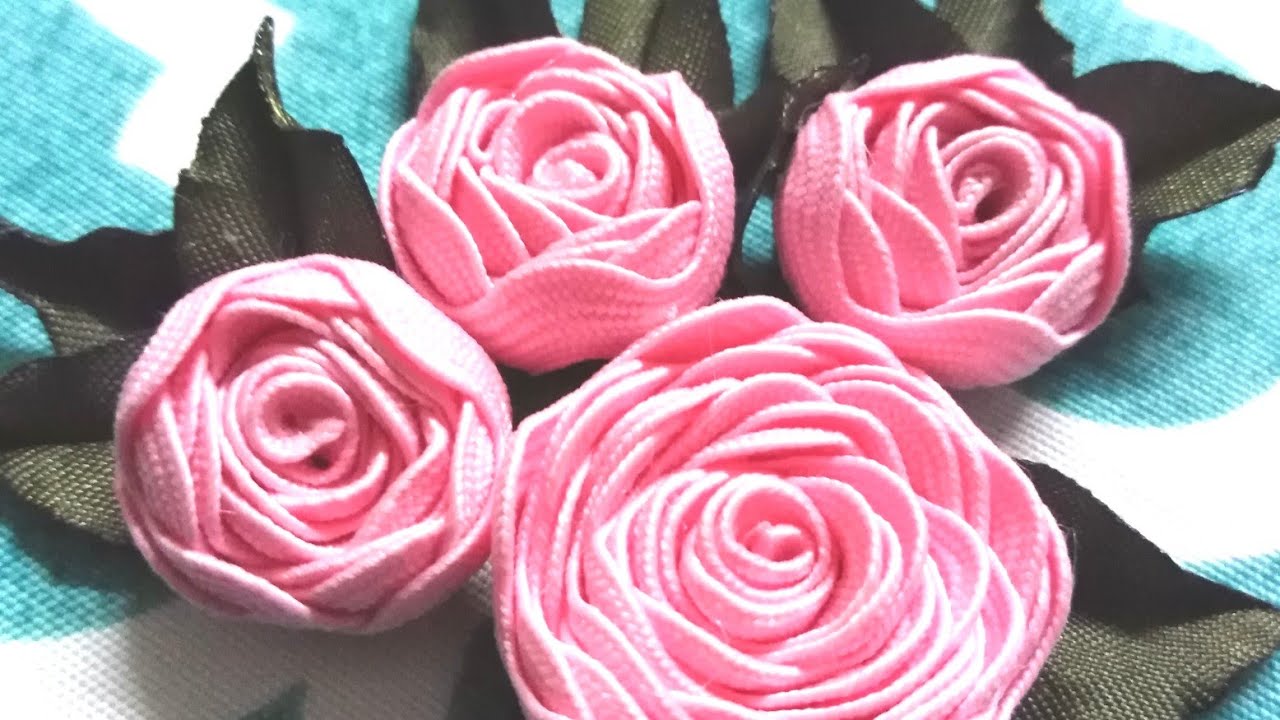 Diy fabric flowers ric rac YouTube