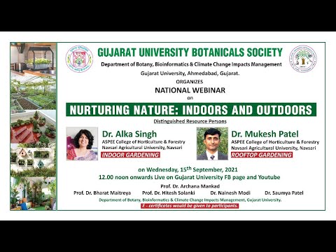 A National Webinar on NURTURING NATURE: INDOORS AND OUTDOORS