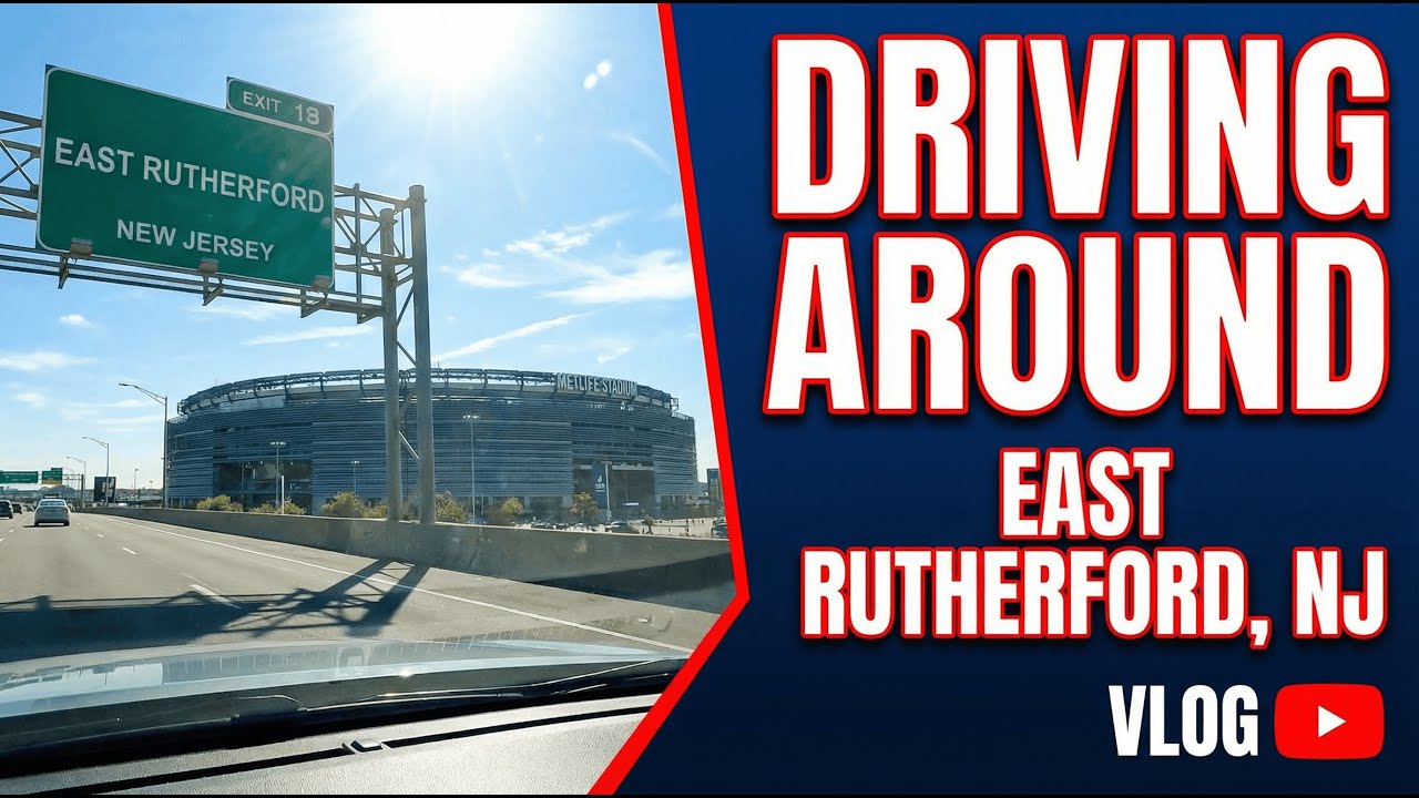 Driving Around East Rutherford, New Jersey - YouTube