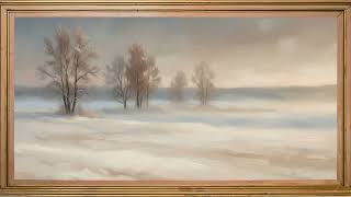 Soft Winter Landscape | Calm Frame TV Art 4K | Minimal Wall Art screenshot 4