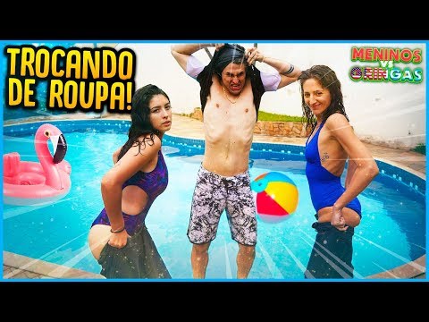 MENINOS VS GRINGAS: TIRA A ROUPA NA PISCINA!! [ REZENDE EVIL ]