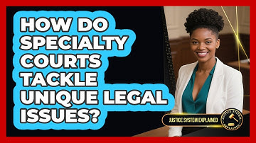 How Do Specialty Courts Tackle Unique Legal Issues? - Justice System Explained