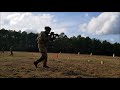 Army infantry moving and shooting drills