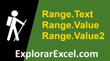 Diferenças entre Range.Text, Range.Value e Range.Value2 no Excel VBA (Text, Value e Value2)