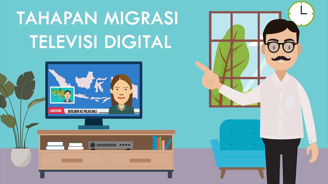 Tahapan Migrasi TV Analog ke Siaran TV Digital Indonesia | STB DVB-T2 Motion Graphics