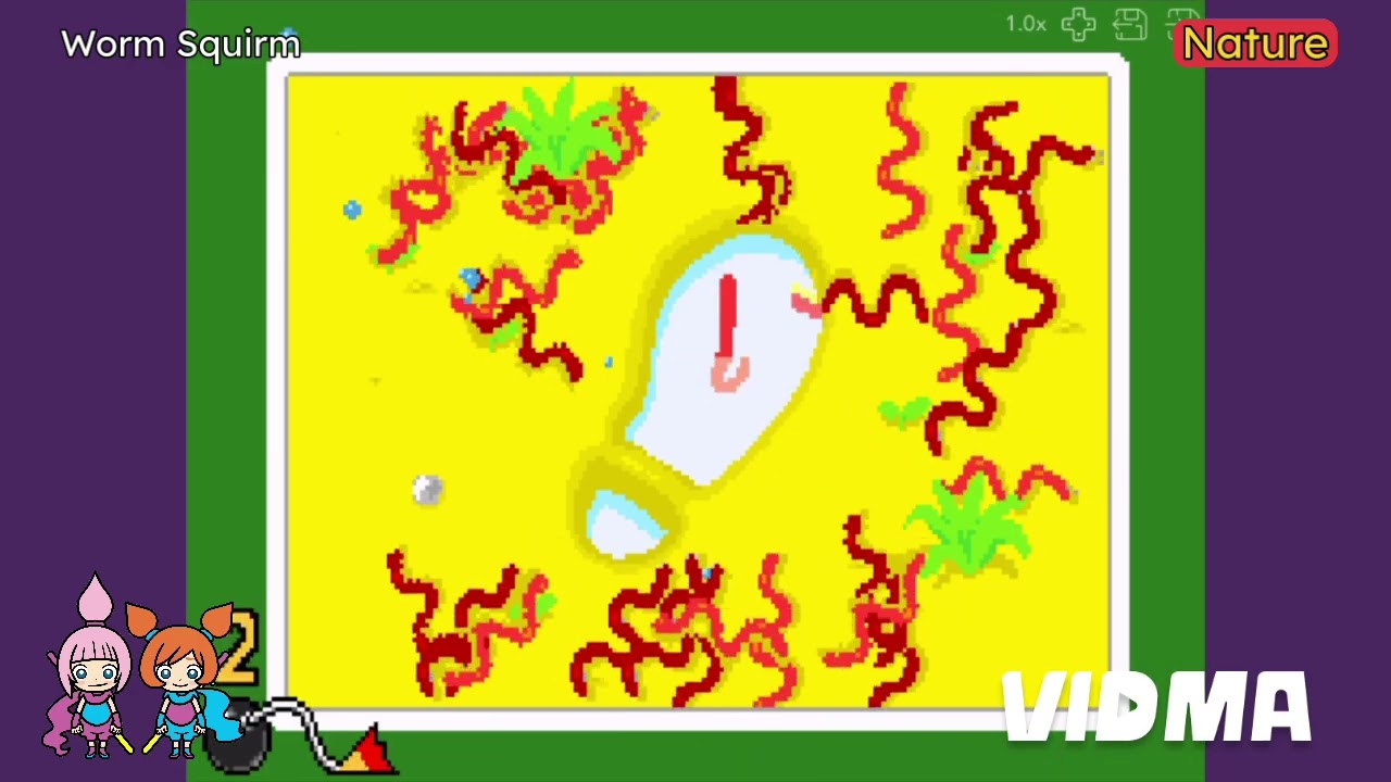 WarioWare, Inc. - Kat & Ana's Nature Games - Worm Squirm
