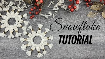 Easy Macramé Christmas Snowflake ❄️ | DIY Holiday Ornament Tutorial
