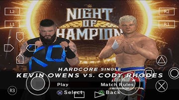 WWE 2K24 PS2 New Game For Aether SX2 PS2 Emulator On Android | Kevin Owens Vs. Cody Rhodes |Gameplay