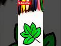 Green Leaf Coloring for Adults | Relaxing Nature Art & Stress Relief 🌿✨#shorts