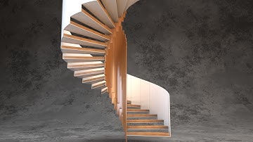 【3dsmax Model tutorial】3dsmax Making a Spiral staircase（Chinese taught）