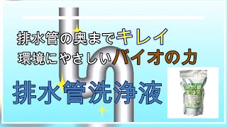 排水口・排水管の嫌な臭いを簡単消臭！流すだけ、バイオの力でまるごと洗浄【排水管洗浄液12個セット】