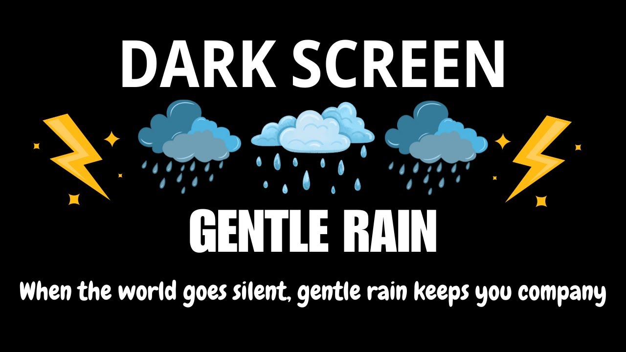 Heavy Rainstorm & Low Rolling Thunder | BLACK SCREEN | Deep Sleep All Night