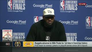 I Asked Lebron James How He Felt About Carmelo Anthony Retiring Malika Andrews On Espn