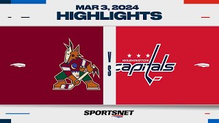 NHL Highlights | Coyotes vs. Capitals - March 3, 2024