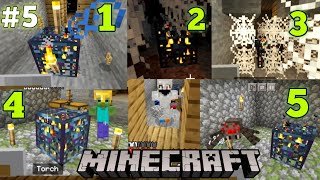 I found 5 mob spawners secret way in mineshaft in minecraft #5 | your important gamer