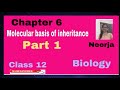 Biologyclass 12 chapter 6molecular basis of inheritancepart15by neerja with mcq test