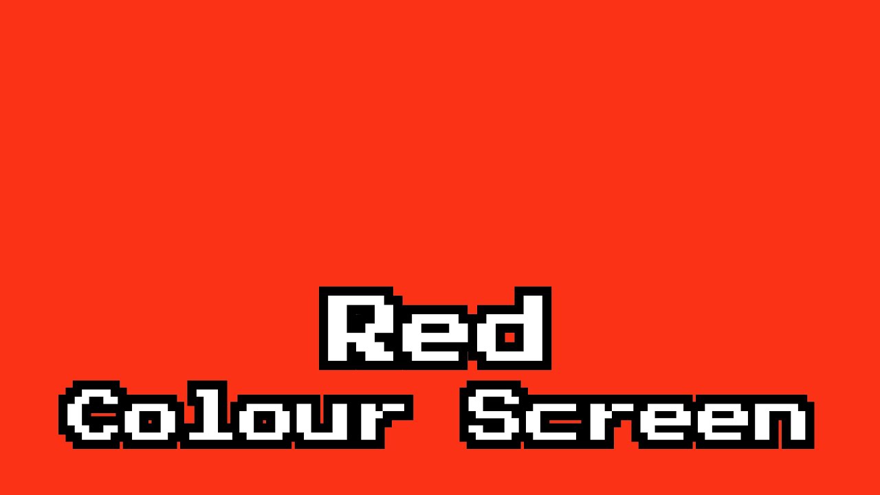 Red Colour Screen — (Hex 