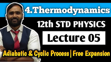 12th PHYSICS |4.THERMODYNAMICS| Lecture 05 | Adiabatic and Cyclic Proces | Free Expansion