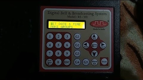 Automatic School Bell Setting| Super Sync Technologies| Digital Bell & Broadcasting System (BS-101)